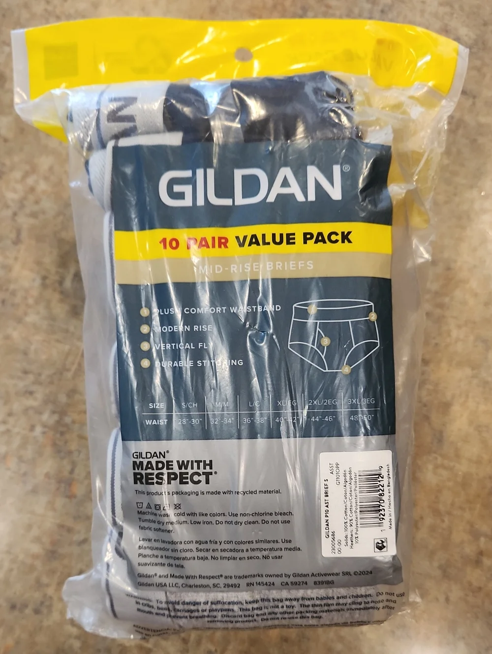 10 Pack Assorted Color Briefs